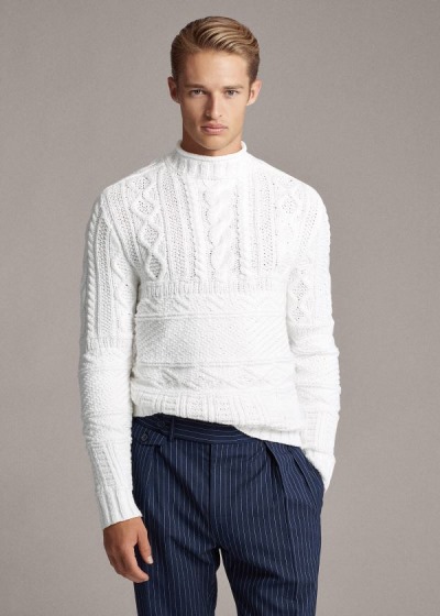 Sueter Ralph Lauren Hombre Beige - Hand-Knit Cotton-Blend - WKYTC8672